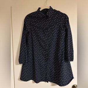 Ikks Navy Shirt with Red Accents